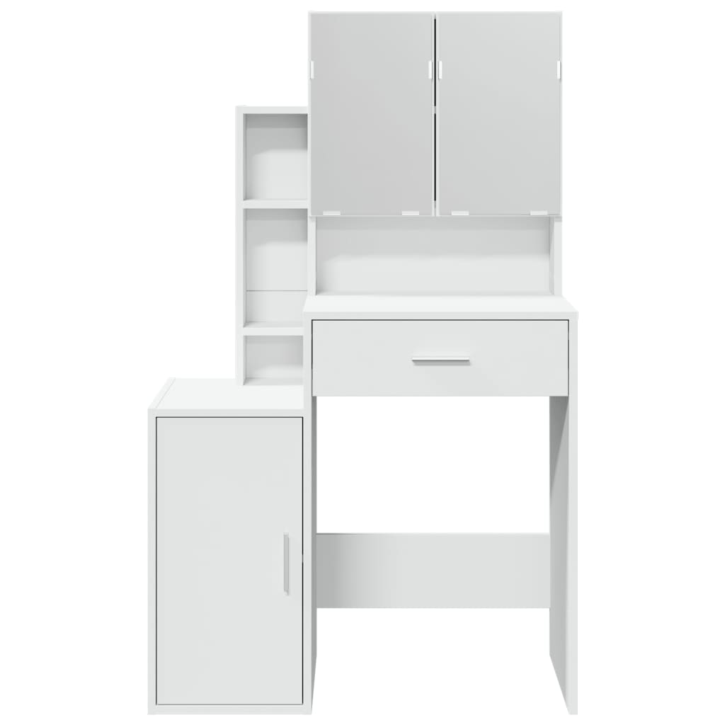 HKH Tocador con Armario Color - 80x35x132 cm - Blanco