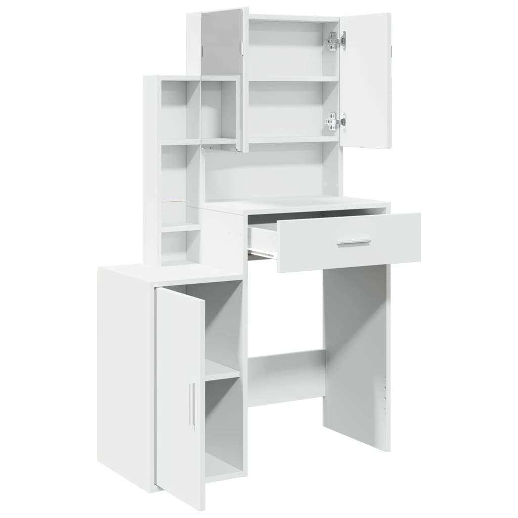 HKH Tocador con Armario Color - 80x35x132 cm - Blanco