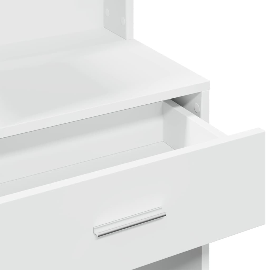 HKH Tocador con Armario Color - 80x35x132 cm - Blanco
