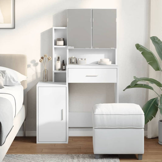 HKH Toucador com Armário Cor - 80x35x132 Cm - Branco