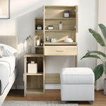 HKH Tocador con armario Color roble Sonoma - 80x35x132 cm
