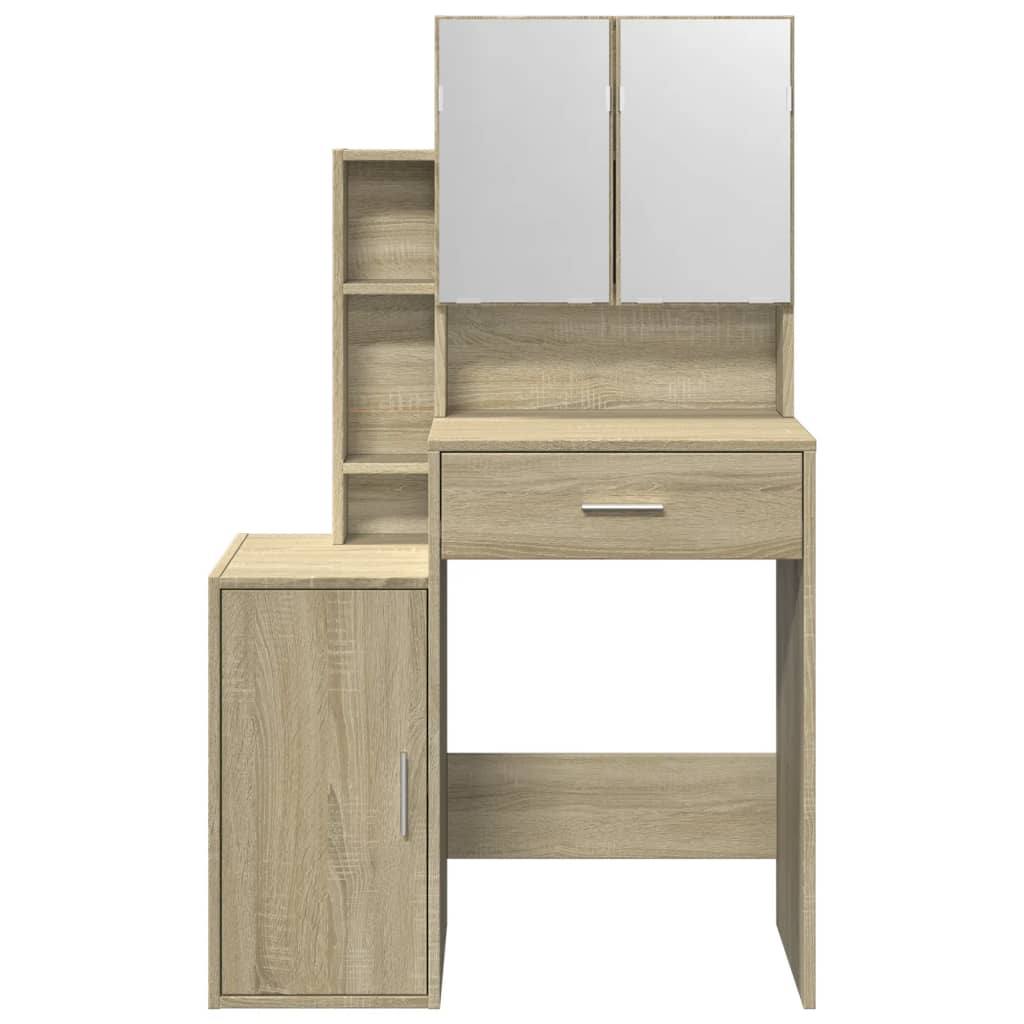 HKH Tocador con armario Color roble Sonoma - 80x35x132 cm