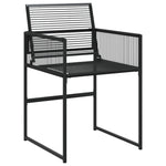 HKH 5 Pcs Conjunto de Jantar P/ Jardim Vime Pe - Preto