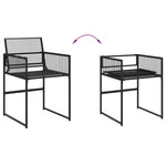 HKH 5 Pcs Conjunto de Jantar P/ Jardim Vime Pe - Preto