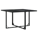 HKH 5 Pcs Conjunto de Jantar P/ Jardim Vime Pe - Preto