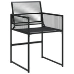 HKH 5 Pcs Conjunto de Jantar P/ Jardim Vime Pe - Preto