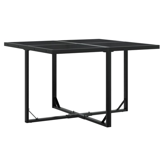 HKH 5 Pcs Conj. de Jantar para Jardim C/ Almofadões Textilene - Preto