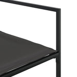 HKH 5 Pcs Conj. de Jantar para Jardim C/ Almofadões Textilene - Preto