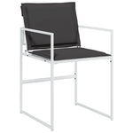 HKH 5 Pcs Conj. de Jantar P/ Jardim C/ Almofadões Textilene - Branco
