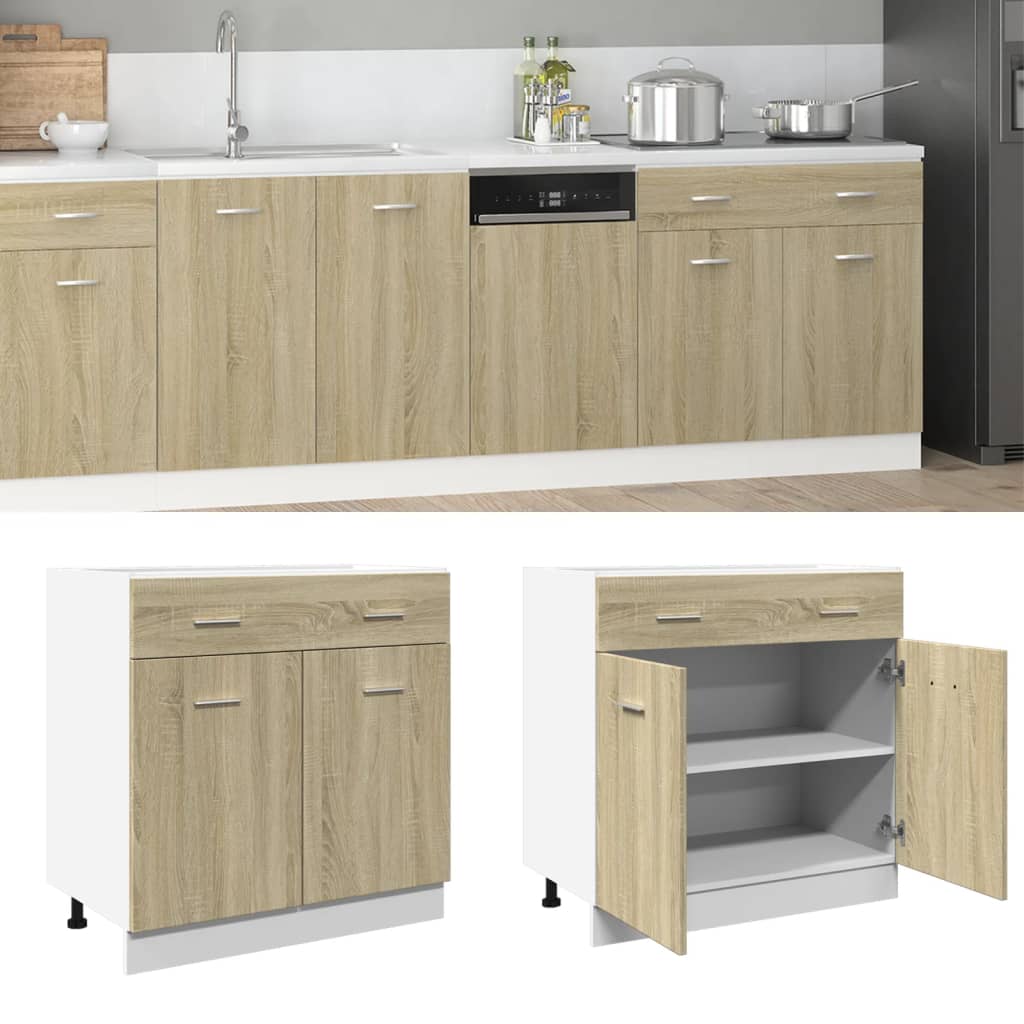 HKH Mueble Bajo C/ Cajones Lyon en Roble