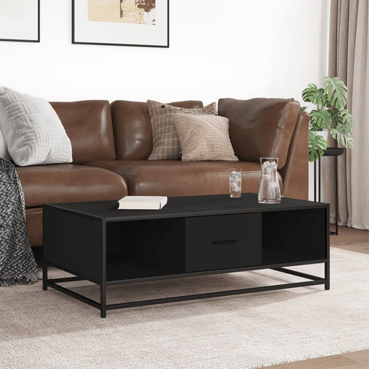 Mesa de centro HKH en madera manufacturada/ metal negro