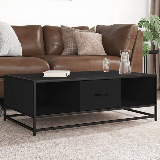 Mesa de centro HKH en madera manufacturada/ metal negro