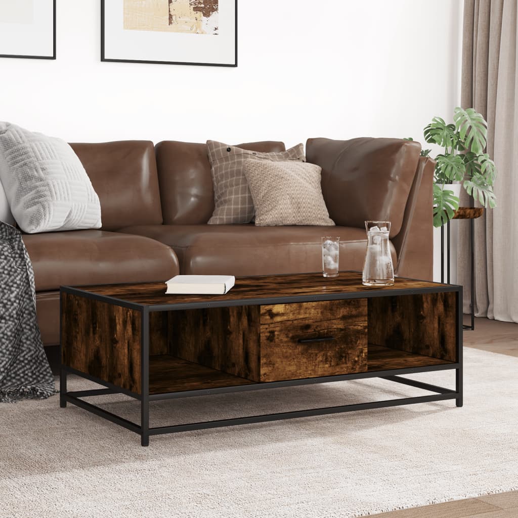 Mesa de centro HKH en derivados de madera/roble ahumado en metal