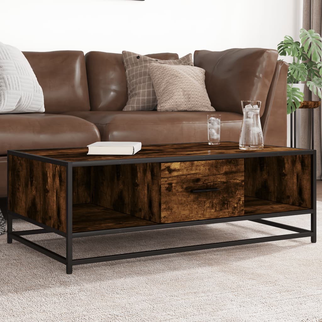 Mesa de centro HKH en derivados de madera/roble ahumado en metal