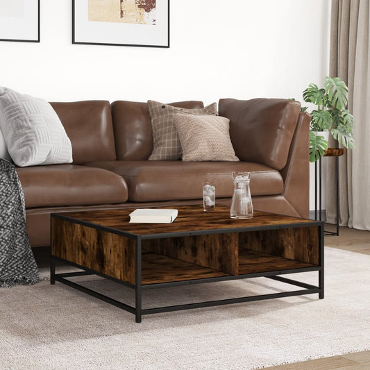 Mesa de centro HKH en derivados de madera/roble ahumado y metal
