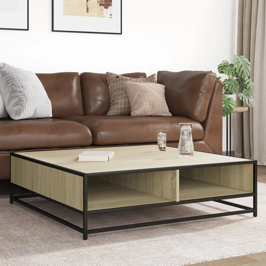 Mesa de centro HKH en derivados de madera/roble Sonoma y metal