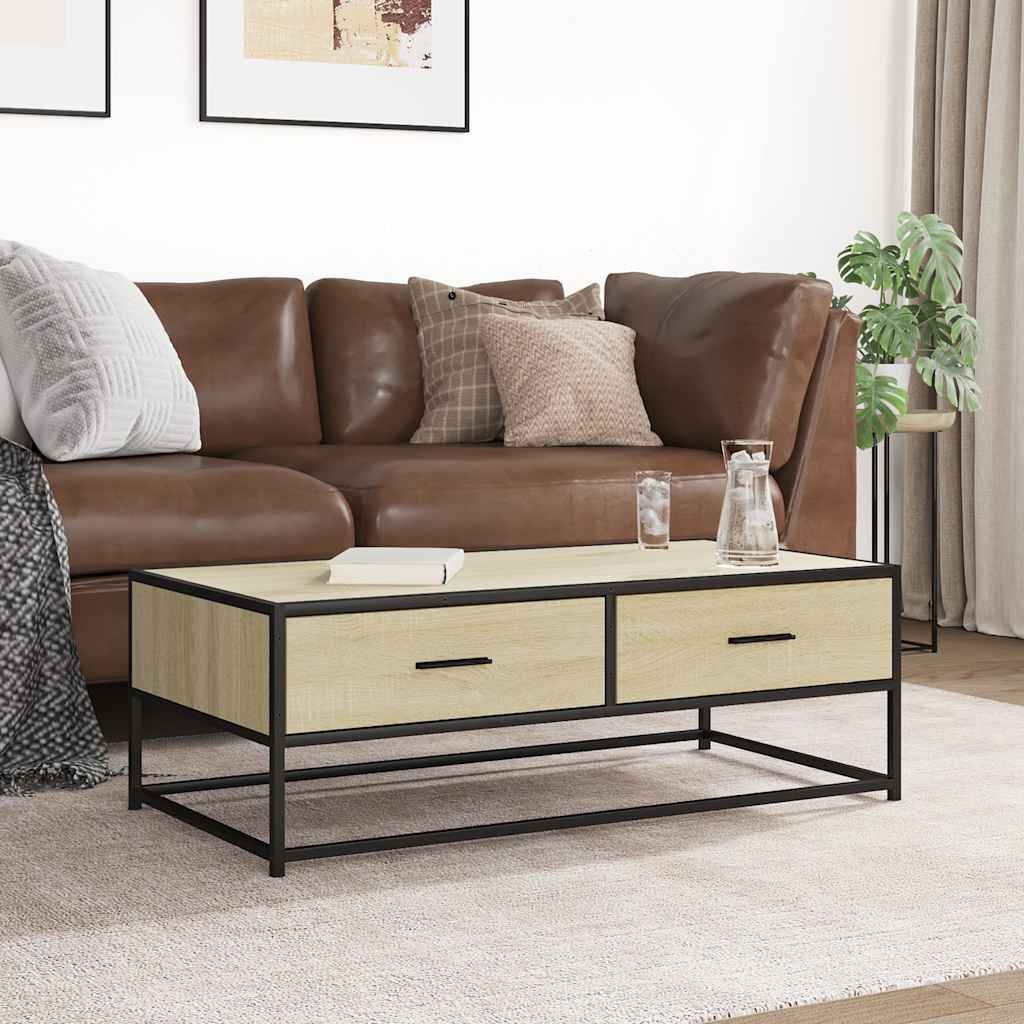 Mesa de centro HKH en derivados de madera/ roble Sonoma en metal