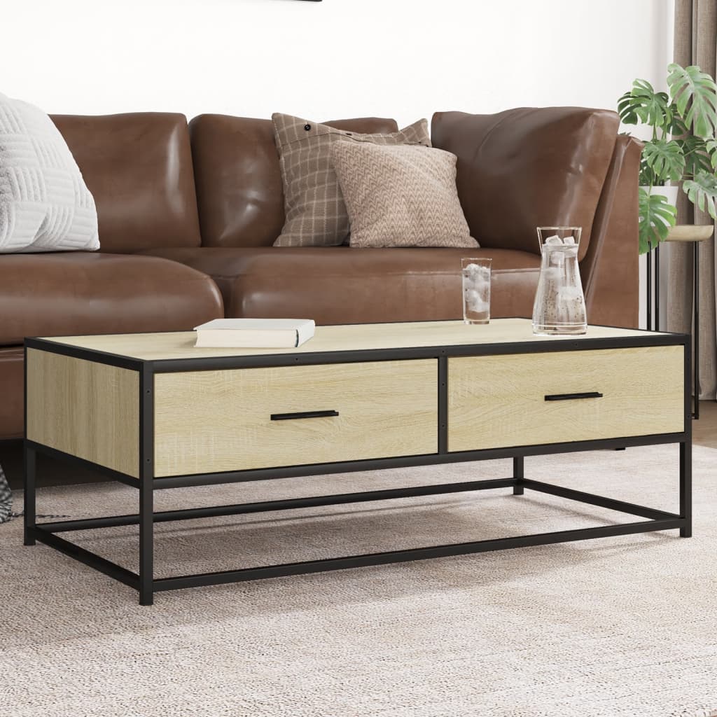 Mesa de centro HKH en derivados de madera/ roble Sonoma en metal