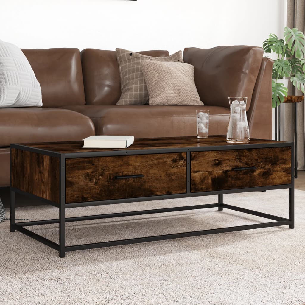 Mesa de centro HKH en derivados de madera/roble ahumado en metal