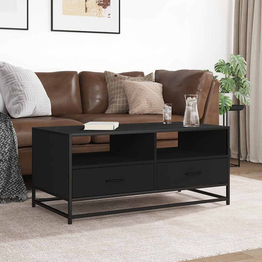 HKH Mesa de centro en derivados de madera/ metal negro