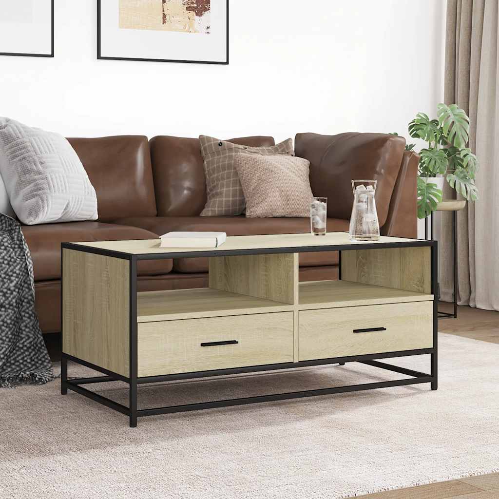Mesa de centro HKH en derivados de madera/ roble Sonoma en metal
