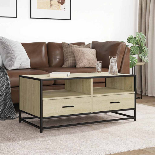 Mesa de centro HKH en derivados de madera/ roble Sonoma en metal