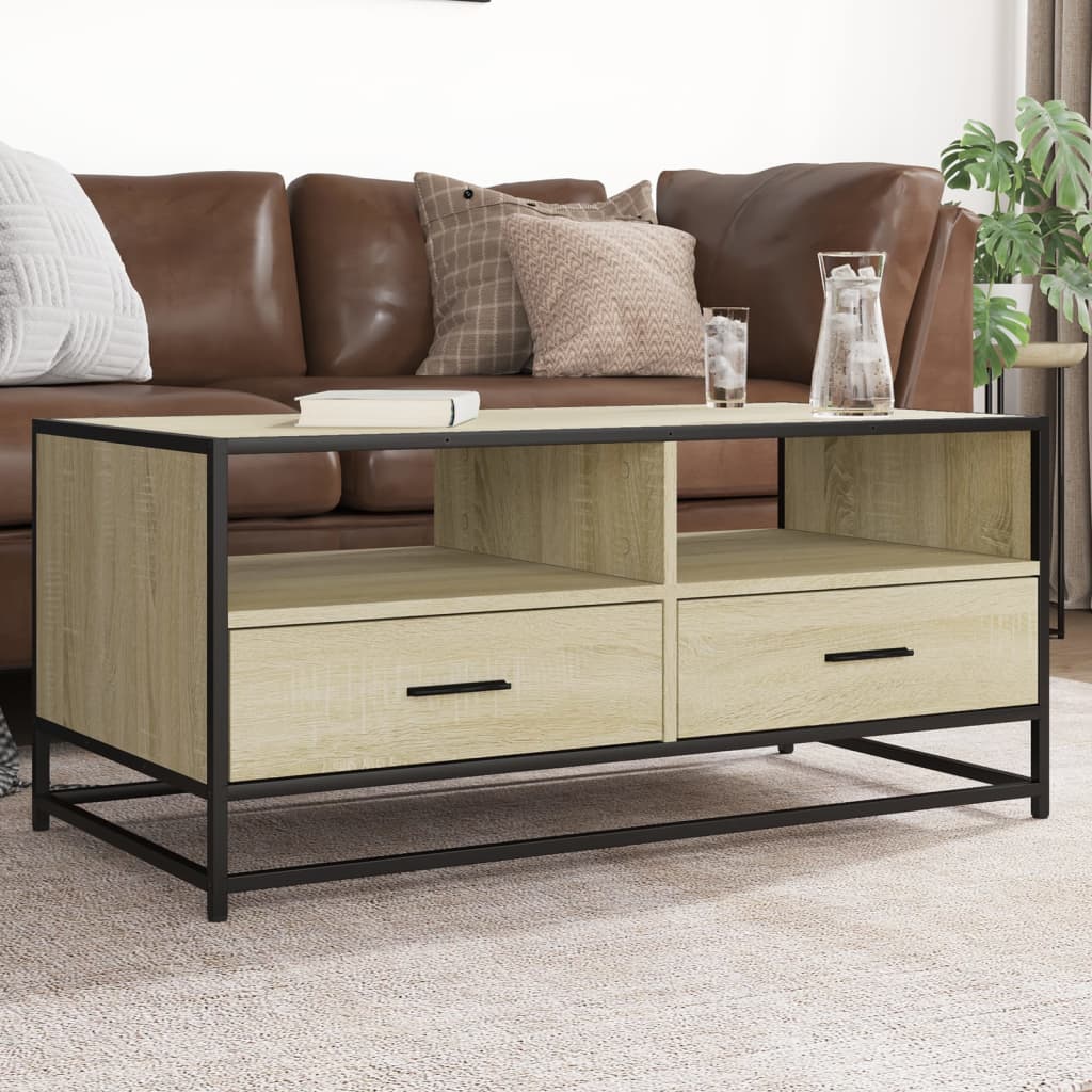 Mesa de centro HKH en derivados de madera/ roble Sonoma en metal