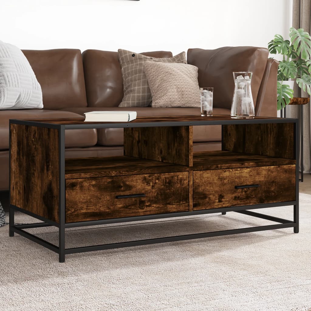 Mesa de centro HKH en derivados de madera/roble ahumado en metal