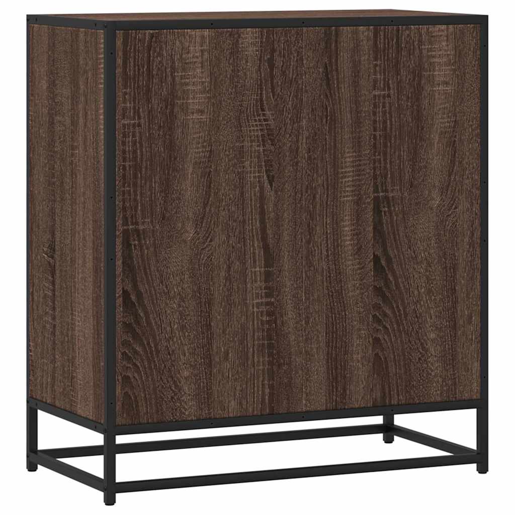 HKH Aparador Industrial em derivados de Madeira, Metal 68 X 35 X 76 Cm - Carvalho Castanho