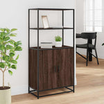 Armario alto HKH de madera, metal 68 x 35 x 139 cm - Roble Marrón