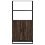 Armario alto HKH de madera, metal 68 x 35 x 139 cm - Roble Marrón