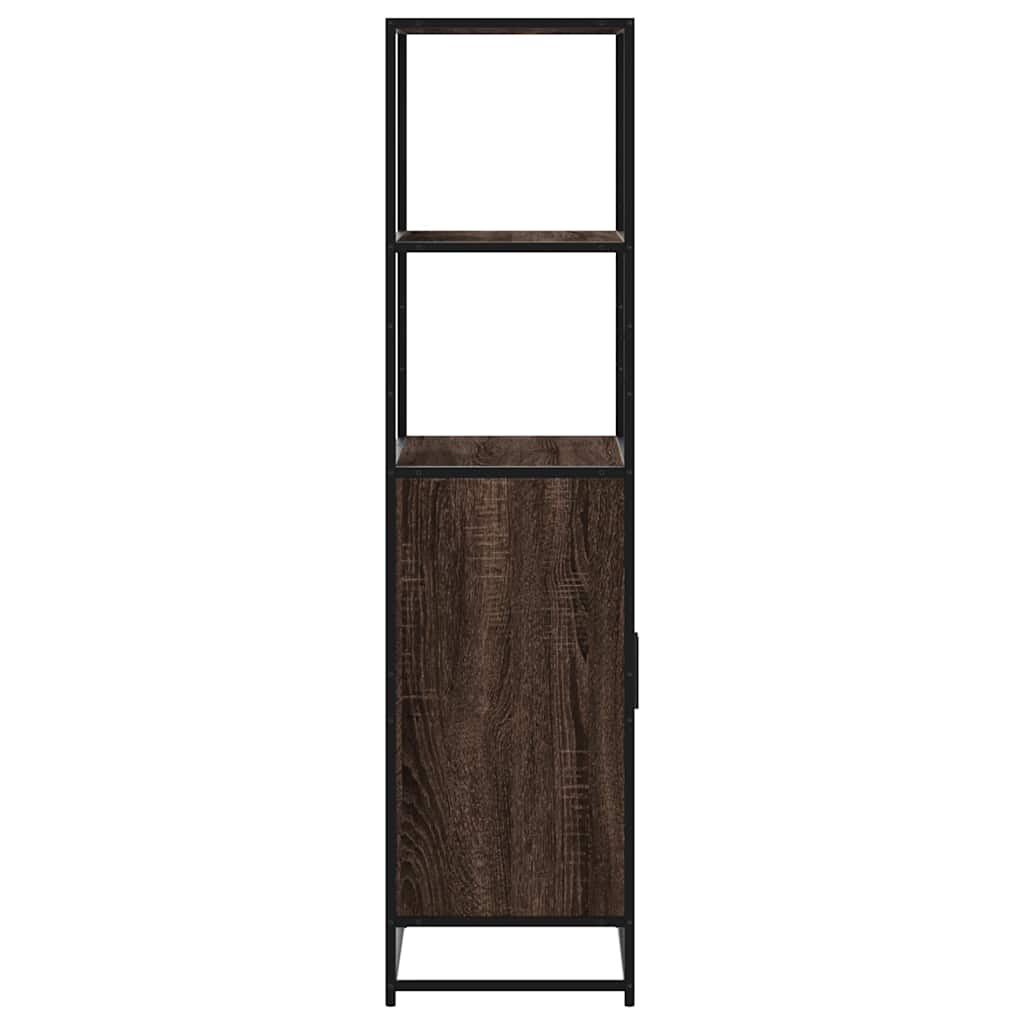 Armario alto HKH de madera, metal 68 x 35 x 139 cm - Roble Marrón