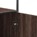Armario alto HKH de madera, metal 68 x 35 x 139 cm - Roble Marrón