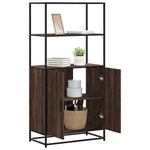 Armario alto HKH de madera, metal 68 x 35 x 139 cm - Roble Marrón