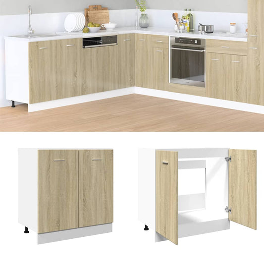 HKH Armário Inferior Lyon em Carvalho Sonoma - 80x46x81,5cm