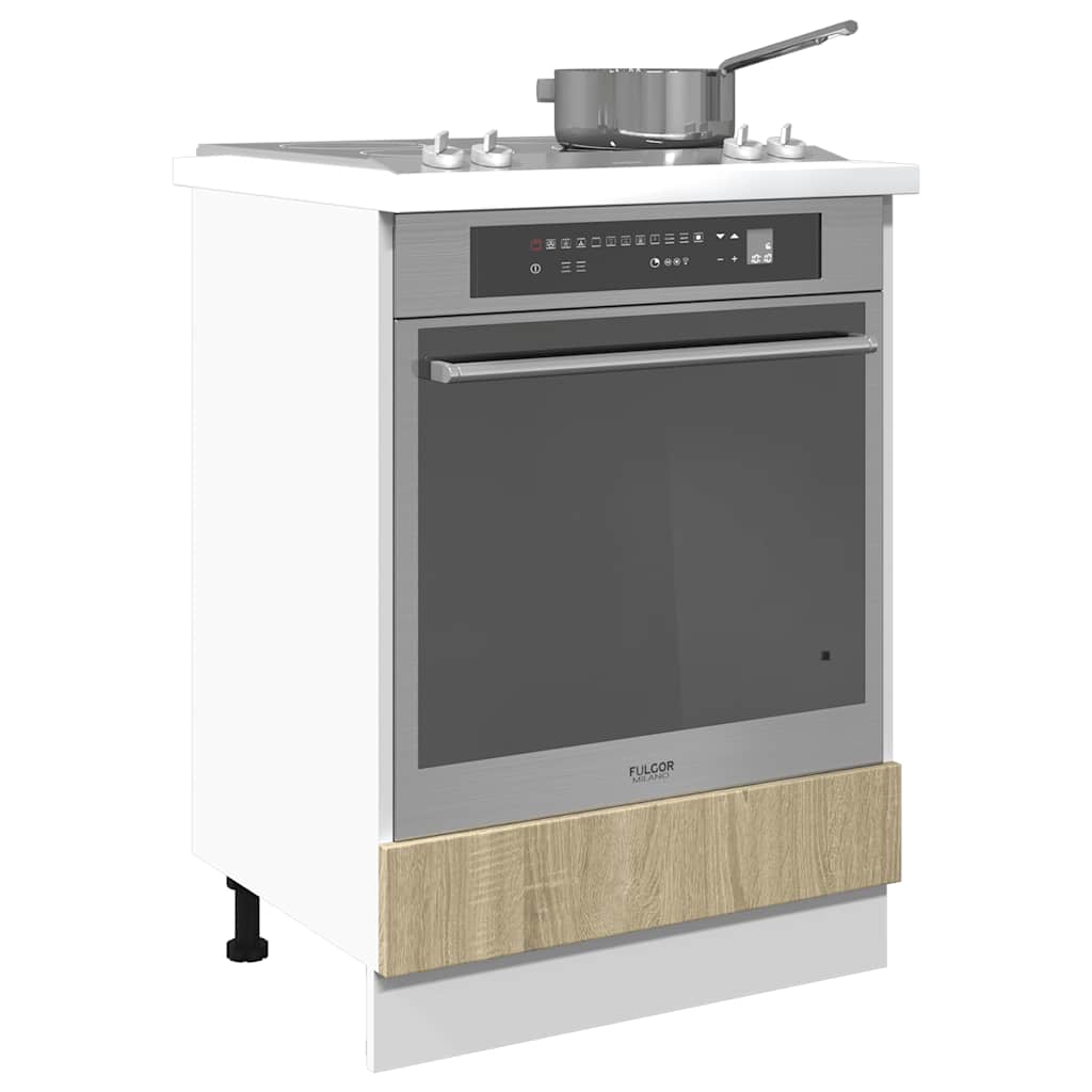 HKH Armário para Forno Cor em Carvalho - 60x46x81,5 Cm