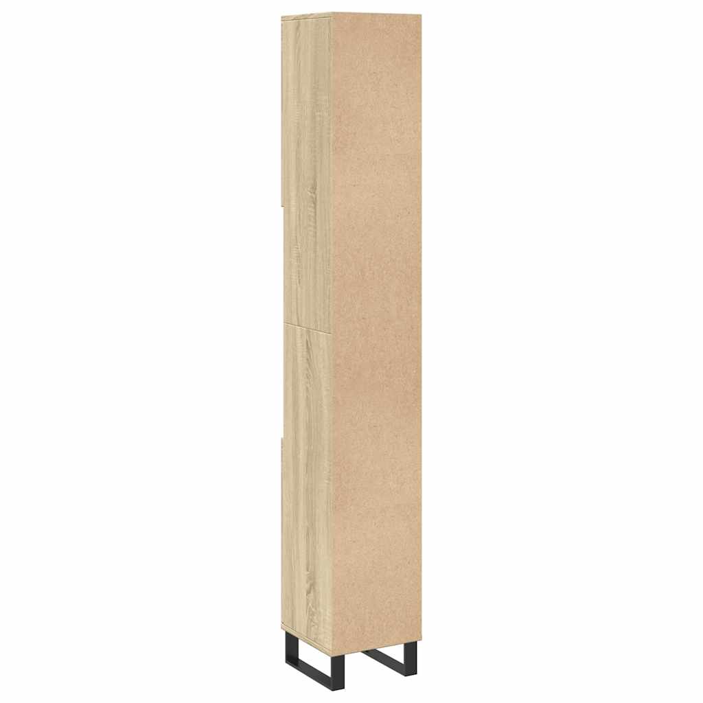 HKH Armario de Baño Roble Sonoma - 30x30x190 Cm