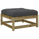 HKH 3 Pcs Conjunto Sofás de Jardim C/ Almofadões Pinho Impregnado - Marrom