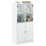 HKH Armário Alto em derivados de Madeira, Vidro 68 X 37 X 142 Cm - Branco