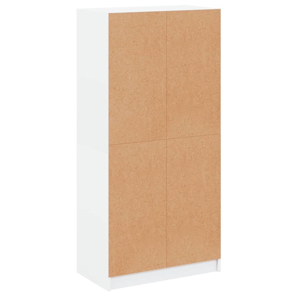 HKH Armário Alto em derivados de Madeira, Vidro 68 X 37 X 142 Cm - Branco