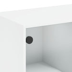 HKH Armário Alto em derivados de Madeira, Vidro 68 X 37 X 142 Cm - Branco