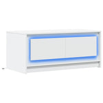 HKH Mesa de Centro com Luzes Led em Derivados de em Madeira - Branco