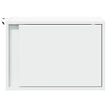 HKH Conjunto de 2 Mesas de Cabeceira de Parede com Luzes Led - Branco