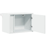 HKH Conjunto de 2 Mesas de Cabeceira de Parede com Luzes Led - Branco