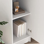 Aparador alto HKH blanco de madera procesada con 2 puertas