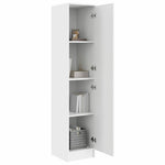 Aparador alto HKH blanco de madera procesada con 2 puertas