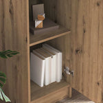 HKH Aparador Alto de Madera Procesada con 2 Puertas - Roble Artesanal