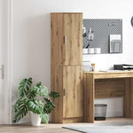 HKH Aparador Alto de Madera Procesada con 2 Puertas - Roble Artesanal