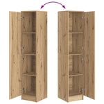 HKH Aparador Alto de Madera Procesada con 2 Puertas - Roble Artesanal