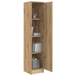 HKH Aparador Alto de Madera Procesada con 2 Puertas - Roble Artesanal